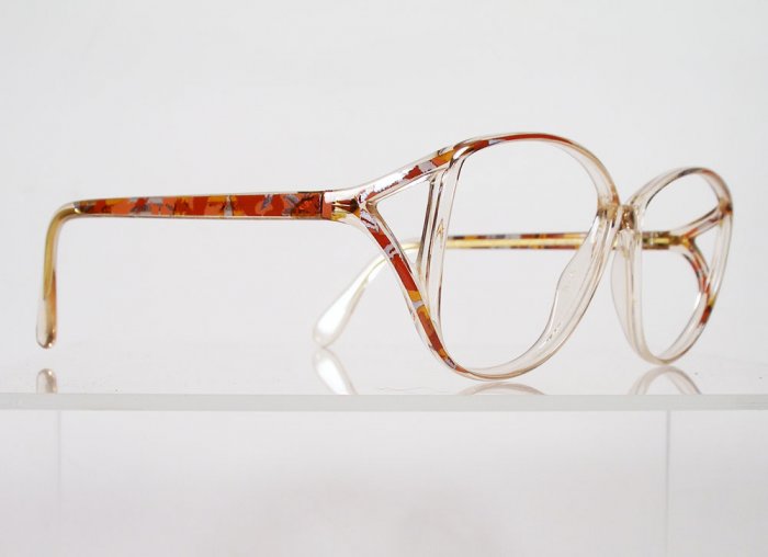 SILHOUETTE 1736 2829 Red Orange Abstract Eyeglass Frames
