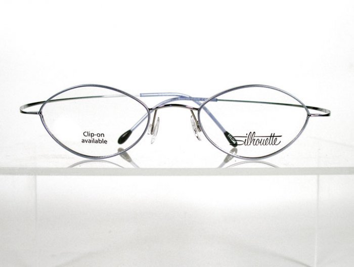 SILHOUETTE 6540 6050 Silver Flexible Titanium Eyeglasses w/ Case