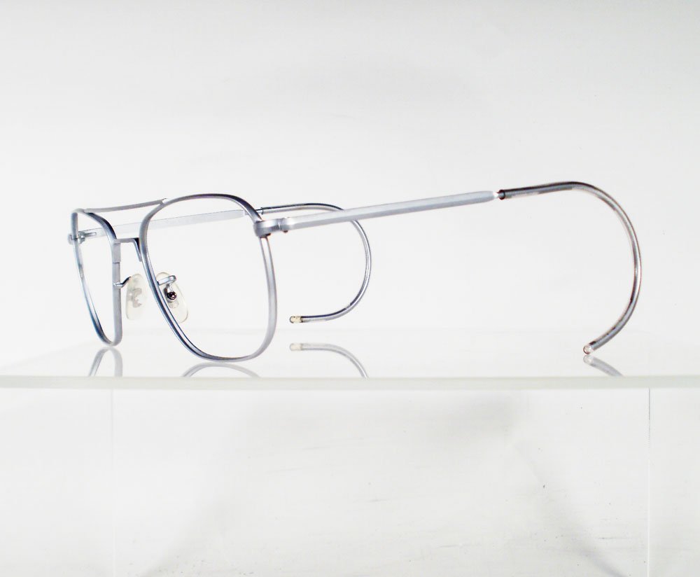 AMERICAN OPTICAL Chrome Aviator Eyeglass Frames