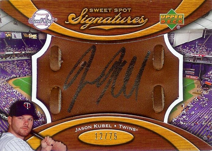 2007 Sweet Spot Jason Kubel auto glove 12/75