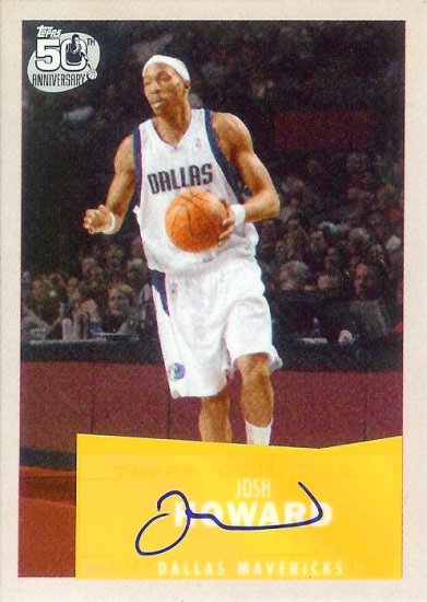 2007 topps 50th Anniversary Josh Howard auto