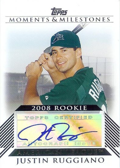 2008 Moments and Milestones Justin Ruggiano autograph