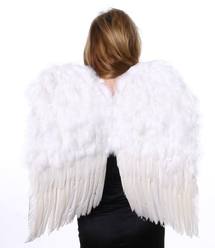 23' x 22"Large White Feather Angel Wings