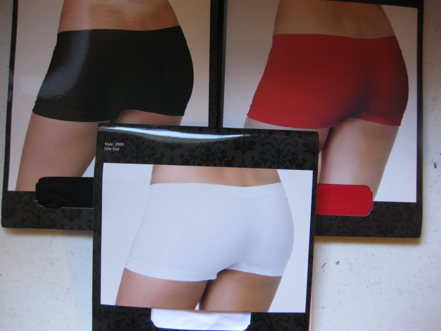 BLACK-Stretch Boy Shorts/Boyshorts Dance Brief Spankies