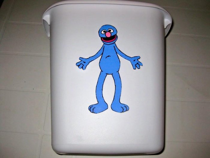 Sesame Street Grover Trash Can
