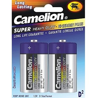 "D" Super Heavy Duty Batteries - 2 Pack
