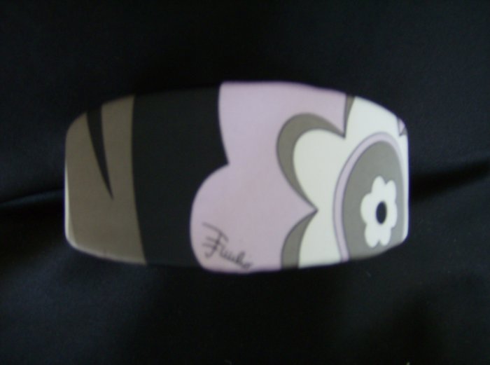 NEW HEADBAND M/W AUTHENTIC SIGNED EMILIO PUCCI SILK LAVENDAR / GRAY