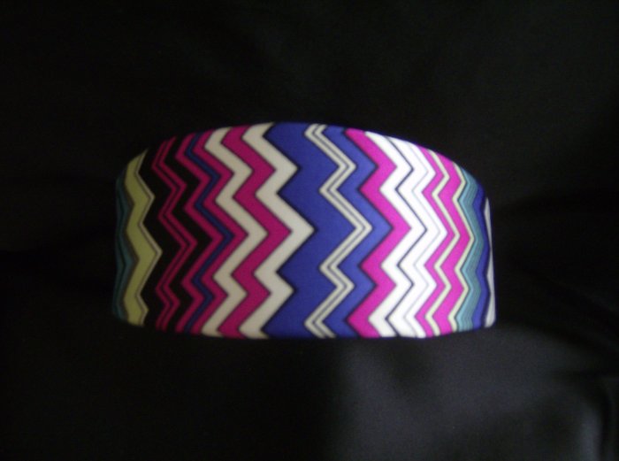 New Headband m/w Missoni Zigzag Silk Fuschia, Blue, Green, Aqua