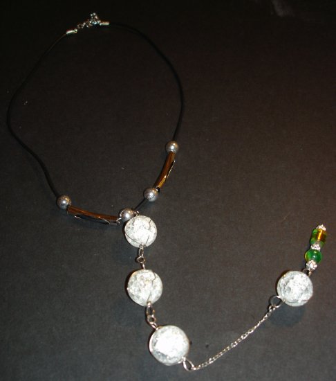 Clear Shattered Globes & Tones Necklace