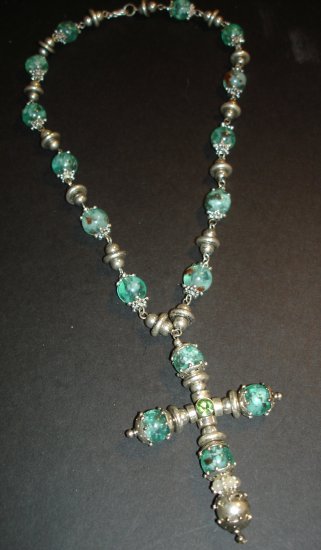 Green & Silver Cross