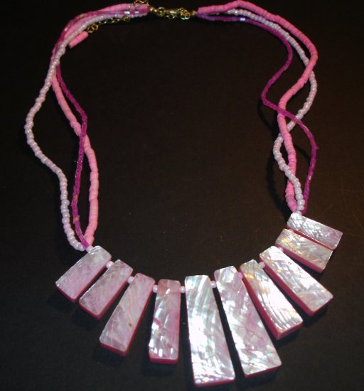Pink Shell & Bead Necklace