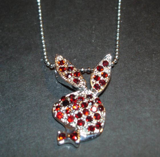 Silver & Red Playboy Bunny
