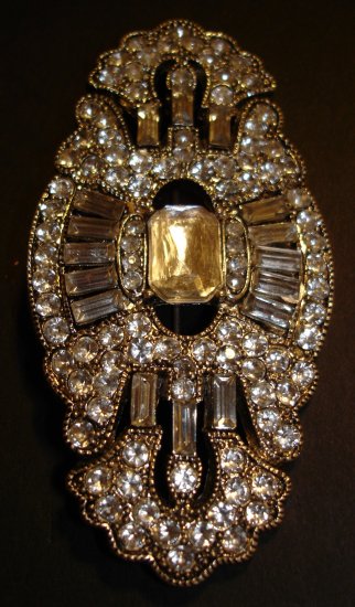 Silver Rhinestone Brooch
