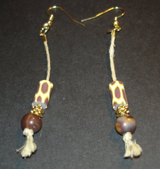 Gold Tribal Dangle Earrings