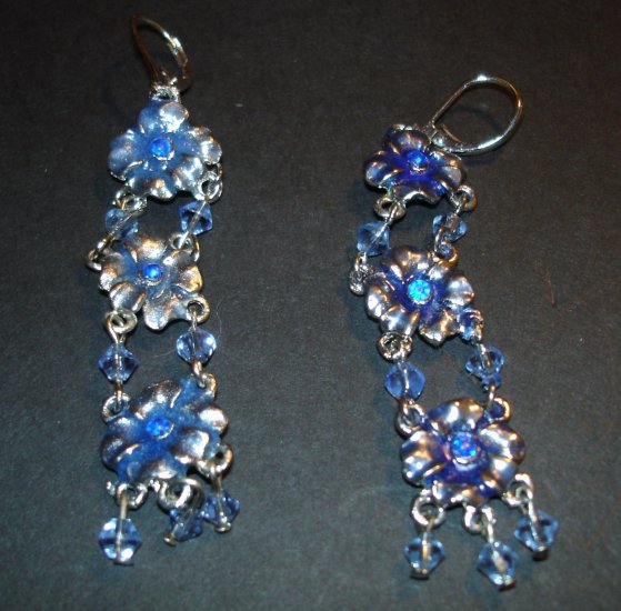 Blue Flower Earrings