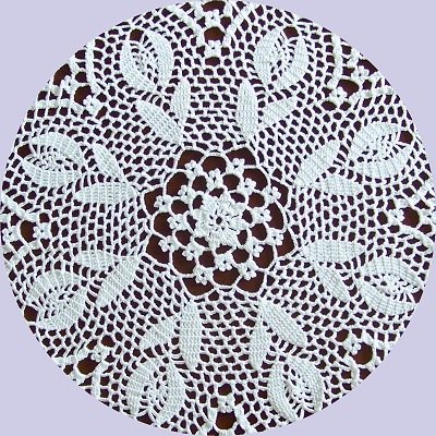 19" Field of Tulips doily