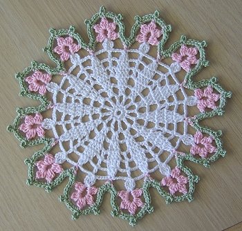 Small Floral doilies (set of 3)