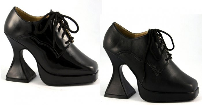Witch - Women's Lace Up Coffin Heel Shoes