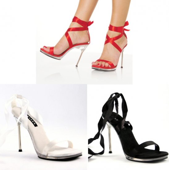"Chic" - Women's Stiletto Heels/Shoes with Satin Ankle Laces