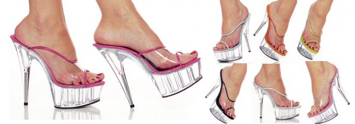 Cover Girl - Women's Platform Heels with Piping