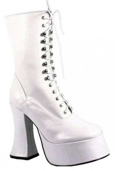 Demonia - Women's Calf High Platform Boot with Lace Up Front