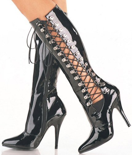Seduce - Women's Open Side Lace Up Knee High Boots