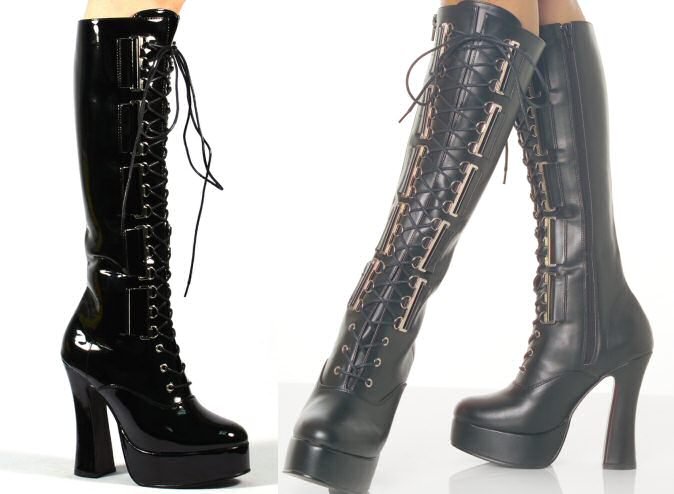 Electra - Women's Knee High Boots wtih Lace Up Front and D- Eyelettes