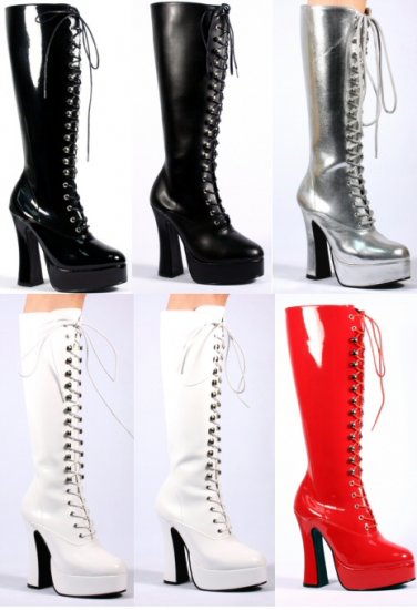 "Electra" - Women's Lace Up Chunk Heel Boot