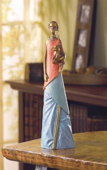 TRIBAL WOMAN WITH LAMB--Item #: 37995