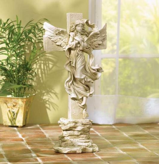 ANGELIC CROSS STATUE---Item #: 38004