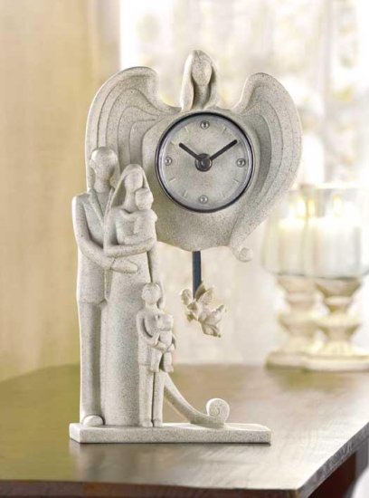 FAMILY GUARDIAN ANGEL CLOCK---Item #: 38026