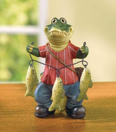 CROCODILE FISHERMAN FIGURE---Item #: 37999