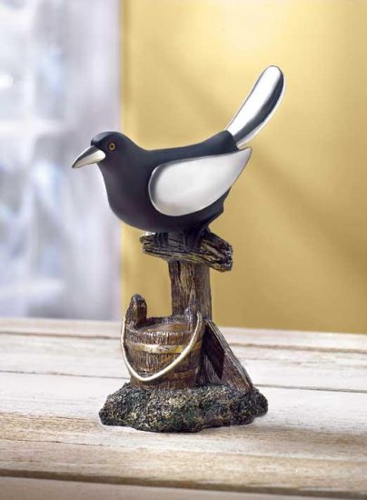 METALLIC BIRD FIGURINE---Item #: 38185