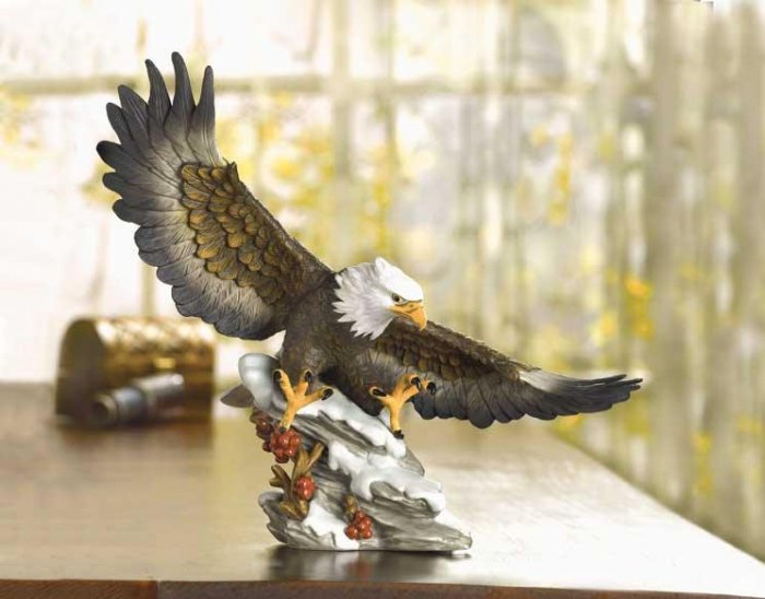 EAGLE`S SOFT LANDING IN SNOW---Item #: 30846