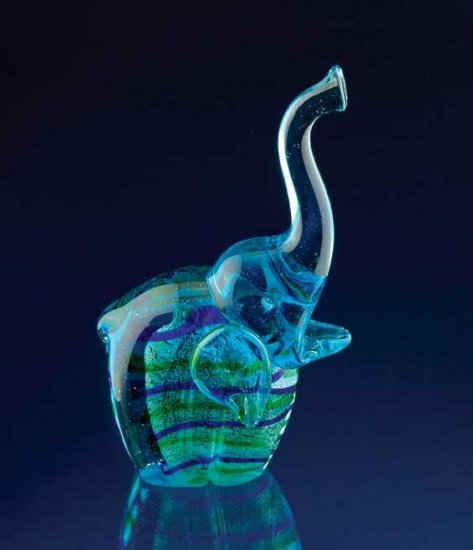 LUCKY ELEPHANT ART GLASS FIG---Item #: 38338