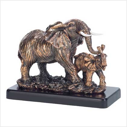 A MOTHER`S LOVE ELEPHANT STATU---Item #: 38987