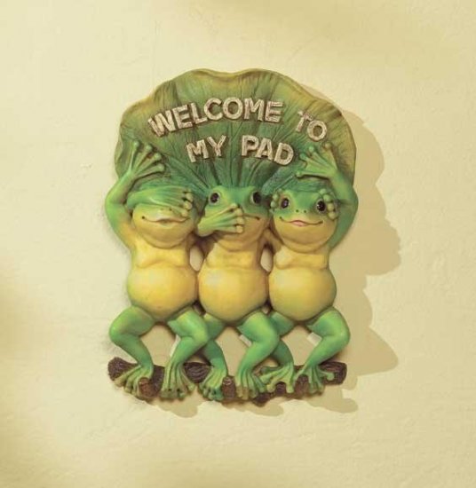 'WELCOME TO MY PAD' FROGS---Item #: 35633
