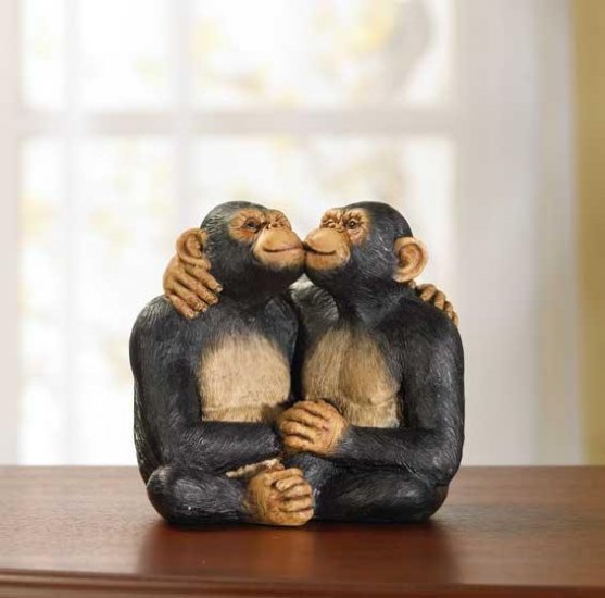 KISSING MONKEY COUPLE---Item #: 34511