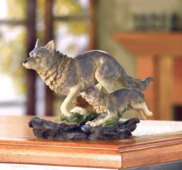 WOLF AND CUB FIGURE---Item #: 37936