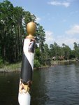 Gondola Striped Dock Pole