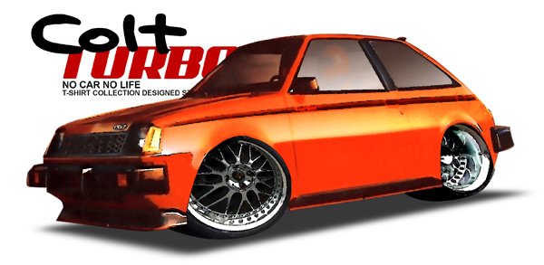 Dodge Colt TURBO 1984 draw Car Tees