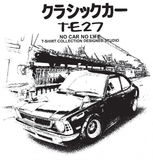Toyota Corolla TE27 classic Town Car Tees
