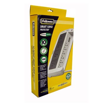 FELLOWES 10 OUTLET SURGE PROTECTOR