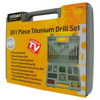 AS SEEN ON TV 301 PIECE TITANIUM DRILL SET