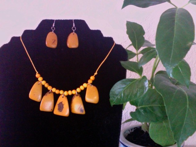 Necklace & Earrings- Yellow