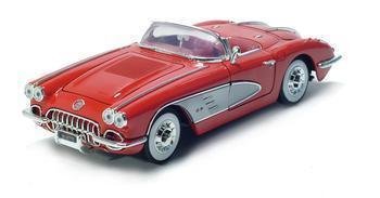 1958 CHEVROLET CORVETTE 1/18 DIECAST MODEL RED