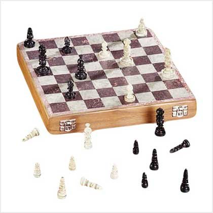 SOAPSTONE CARVED CHESS SET