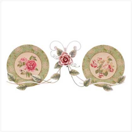 FLORAL PLATES WITH ROSE RACK