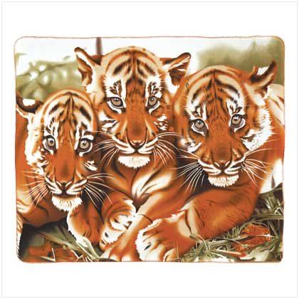WILDLIFE TIGERS FLEECE BLANKET