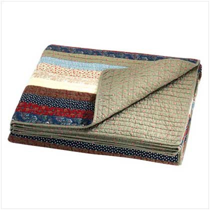 STRIPED PATCHWORK QUILT COVER